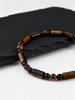 Bohemian Tiger Eye Beaded Bracelets for Men,Stainless steel Chain Natural Stone Wristband,Male Jewelry Gift New