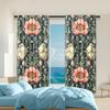 2 Pcs   Versatile Polyester Transparent Curtains for Home Decoration Vintage Floral 3 for Use In Bedrooms and Living Rooms