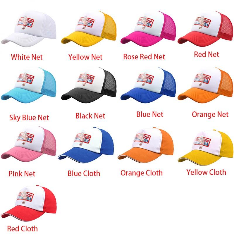 New Bill Curved Bubba Gump Shrimp Hat Red Cap Forrest Gump Halloween Costume
