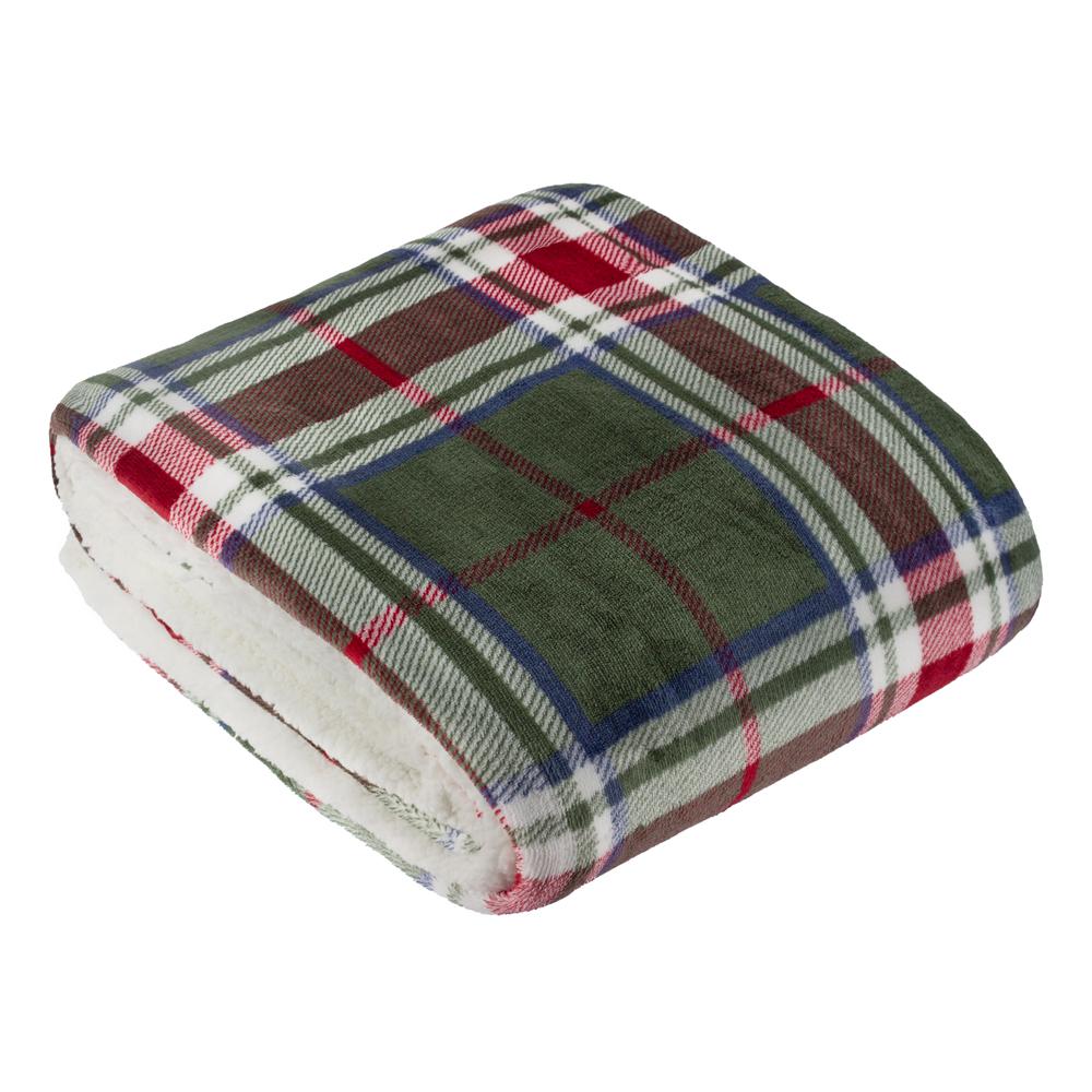Wylder Braemar Sherpa Fleece Tartan Throw