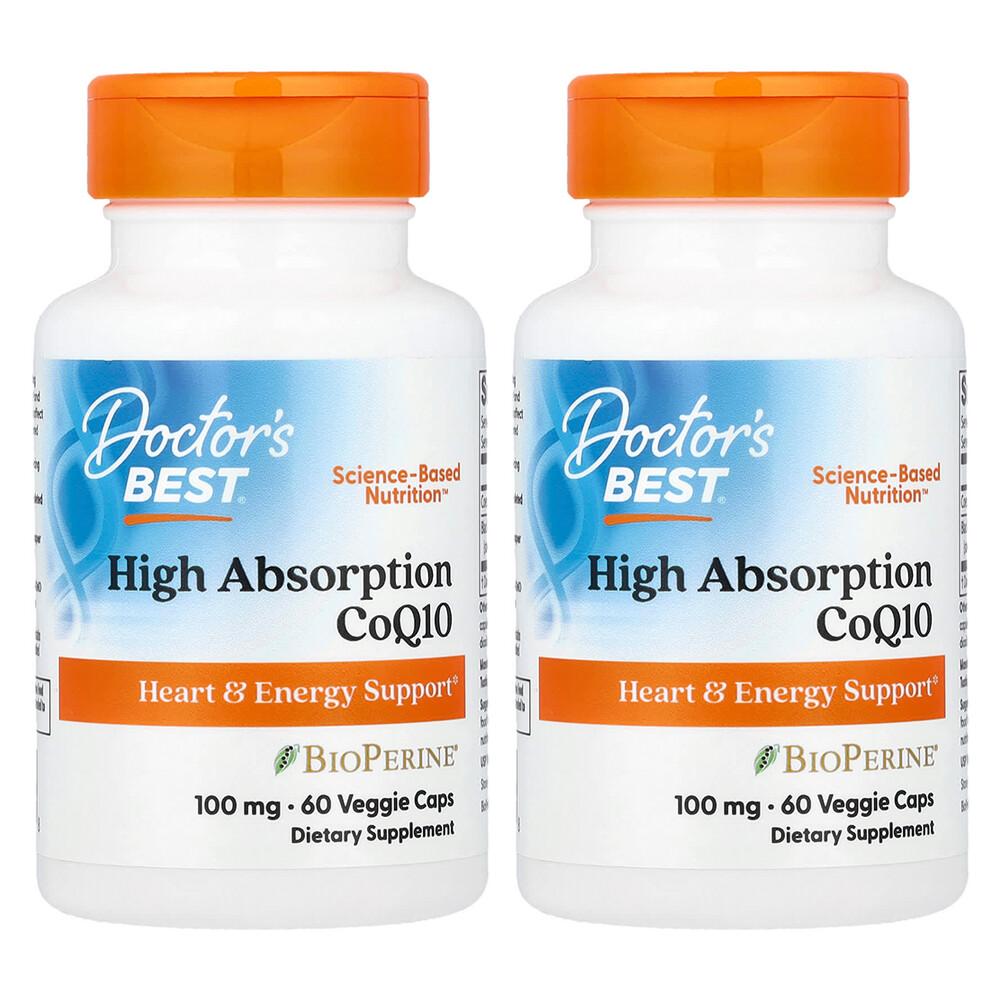

Doctor s Best High Absorption CoQ10 100mg with BioPerine Veggie Capsules, 60 Count, 2-Pack 60 pcs - 2 ea