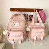 Schoolbag college style schoolbag for girls junior high school students cute Korean version large capacity backpack lightweight high school students 