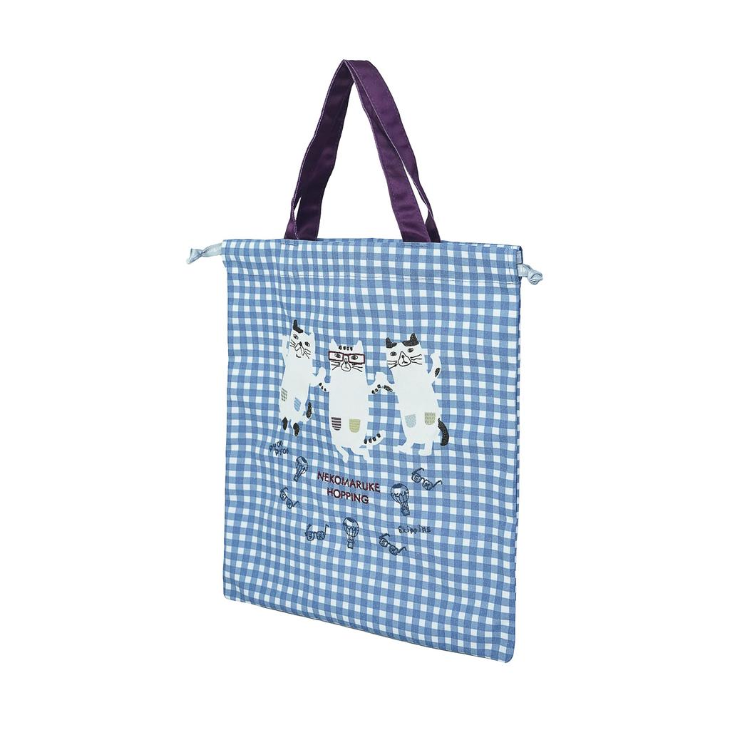 Cat Maruke Drawstring Bag BL [Kusuguru Japan]