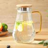 DUJUST Liter Modern Diamond Glass Pitcher for and Home Decor Glass Water Jug 1.3 Pitcher, Design, Heat-Resistant Hot/Cold Tea, Coffee, Milk, Pot,