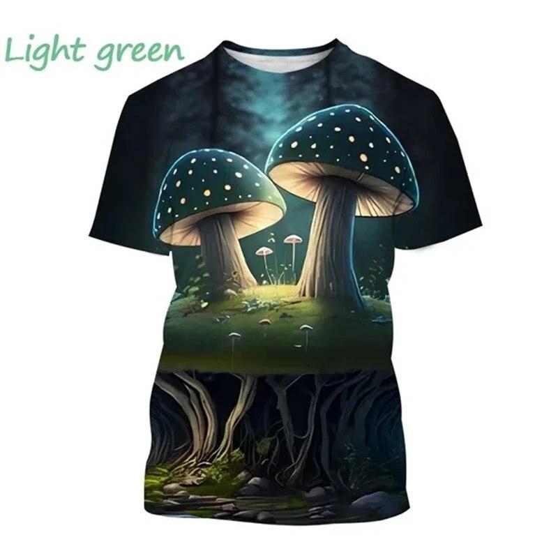 

Новые мужские футболки с 3D принтом «Гриб», индивидуальные модные мужские и женские забавные повседневные футболки с круглым вырезом и короткими рукавами