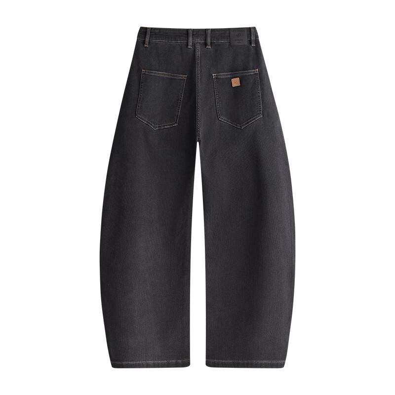 NVG·YOUNG Men's Wide-Leg Cargo Curved Denim Jeans