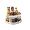 Rotating Kitchen Spice Rack Organizer Turntable Countertop Storage Multi-Layer Condiment Holder PET Material