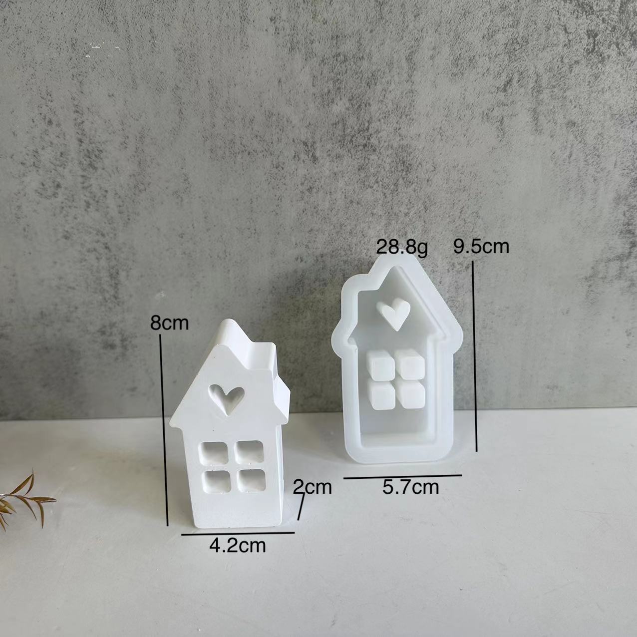 

Heart-shaped Chimney House Decoration Reusable Silicone Mold Plaster Mold Flexible For Artistic Projects Handmade Gifts Interior