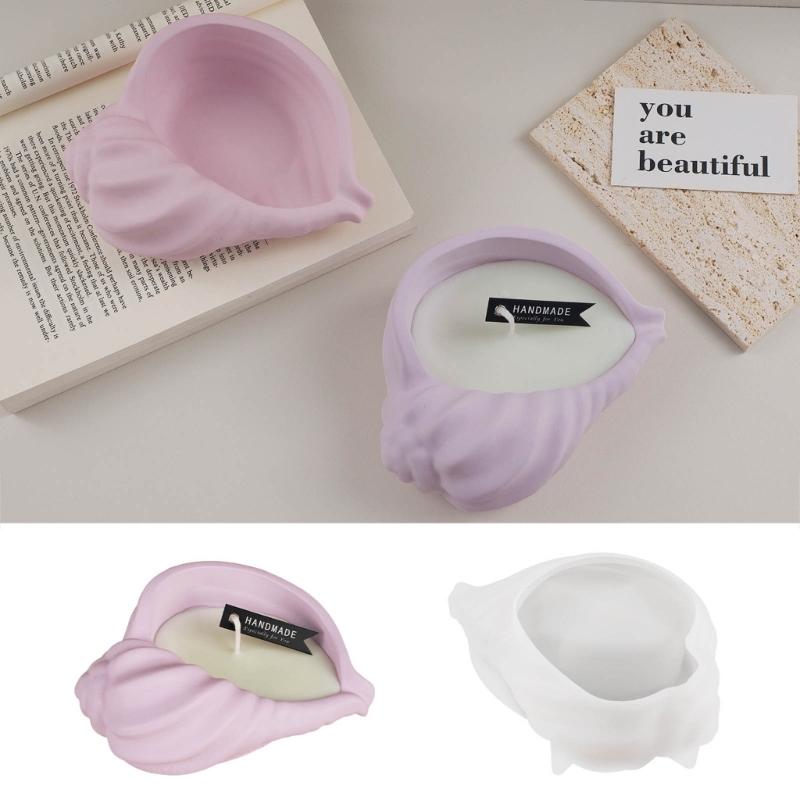 Versatile Candle Mold Conch Shaped Silicone Mold lNon-stick Easy To Mold for Making Candle Plaster Home Decorations