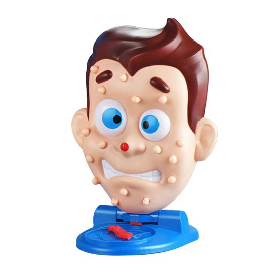 

Игрушка для выдавливания прыщей с человеческим лицом и колесиком-указателем, распыляющим воду