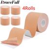 4 Rollen Kinesiologie Tape, 5 cm x 5 m Wasserdichtes Sporttape, Ungeschnittenes Kinetik-Tape, Elastisches Muskelband, Sporttape, Knie-Tape
