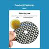 Y5GD 6PCS Multi Grit Diamonds Polishing Pads Resin Bonds Diamonds Polishing Discs For Marble Granites With No Discoloration