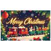 Holiday Banner Elf Character Christmas Train Banner Christmas Tree Banner Colorful Design For Holiday Celebration New Year