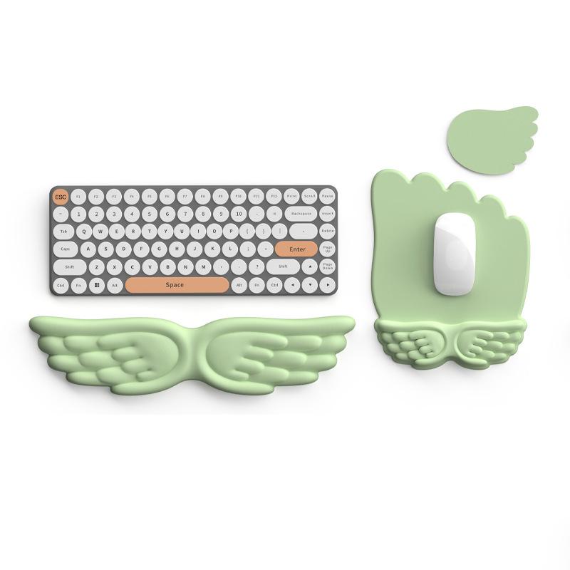 Silikon-Memory-Schaum-Handgelenkauflage für Maus und Tastatur mit Handyhalter