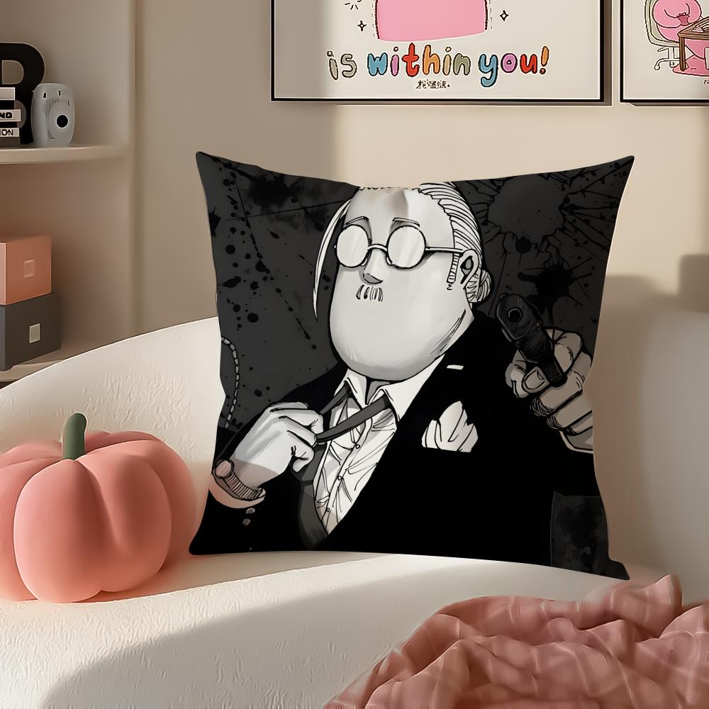 Action Comedy Japanese Manga SSakamoto Days Cushion Cover Pillowcase Short Plush Invisible Zipper Room Sofa Cushion Cover