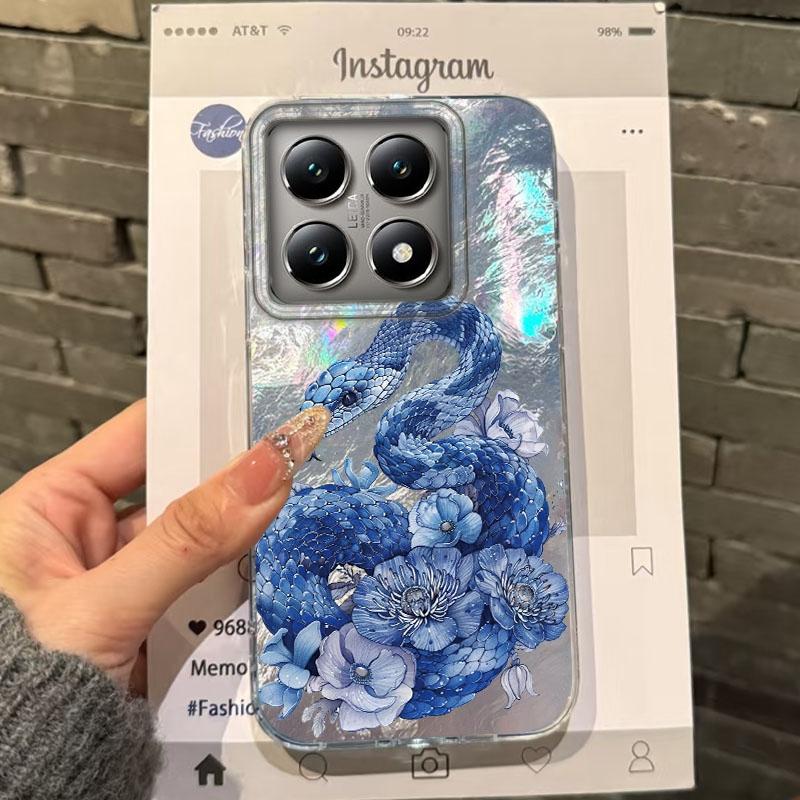 

Luxury Flowers Snake Butterfly Girls Women Phone Case For Xiaomi 14T 13T Pro 14Tpro 13Tpro 11 Lite 5G NE Shockproof Fundas Cover Xiaomi 14T белый