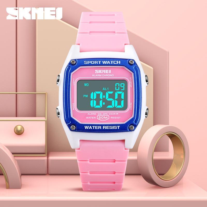 Waterproof plastic outdoor sports children's leisure digital button pin buckle student electronic watch