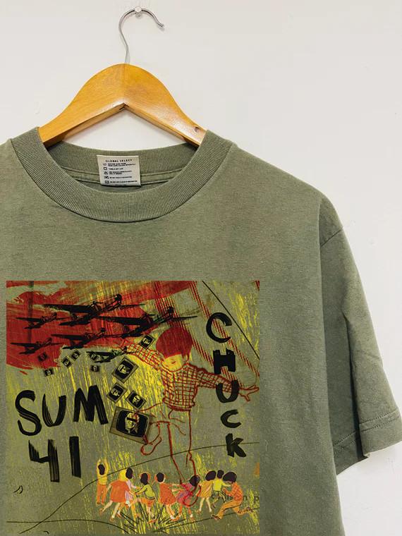 Sum 41 Band Chuck Album Green T Shirt Full Size S-5XL Unisex T-Shirt XXL