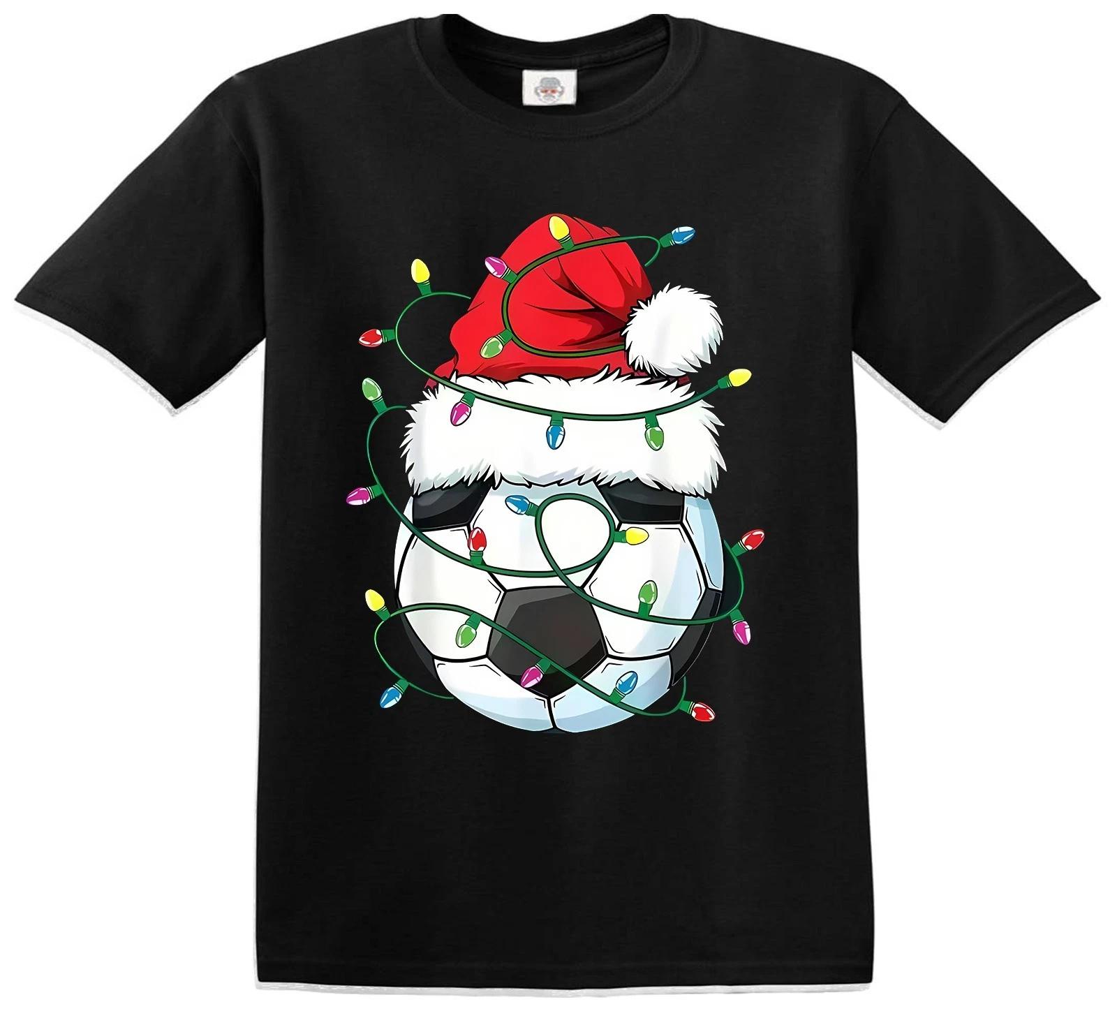Santa Soccer Ball Sports Funny Football Print Novelty Joke Kids T-shirt Tee Top 100