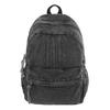 Casual retro solid color denim backpack new simple travel backpack versatile student schoolbag
