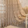 European High-end Luxury Curtains Transmittent Bedroom Living Room Window Screen Balcony Screen Curtain Blackout