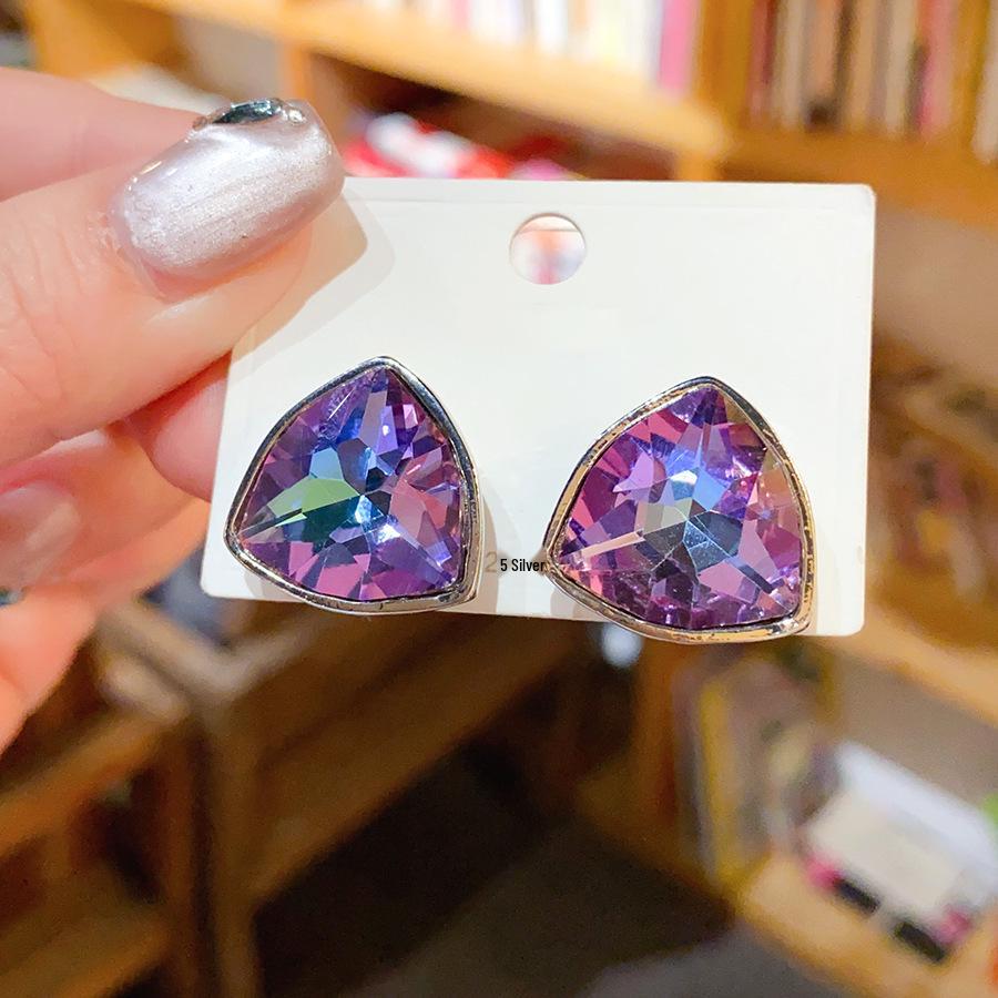 

Сережки-пусети Серце з цирконієм та стразами Срібна голка - Дизайн високої моди