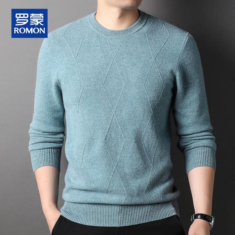 ROMON Men's 100% Pure Cashmere Pullover Sweater