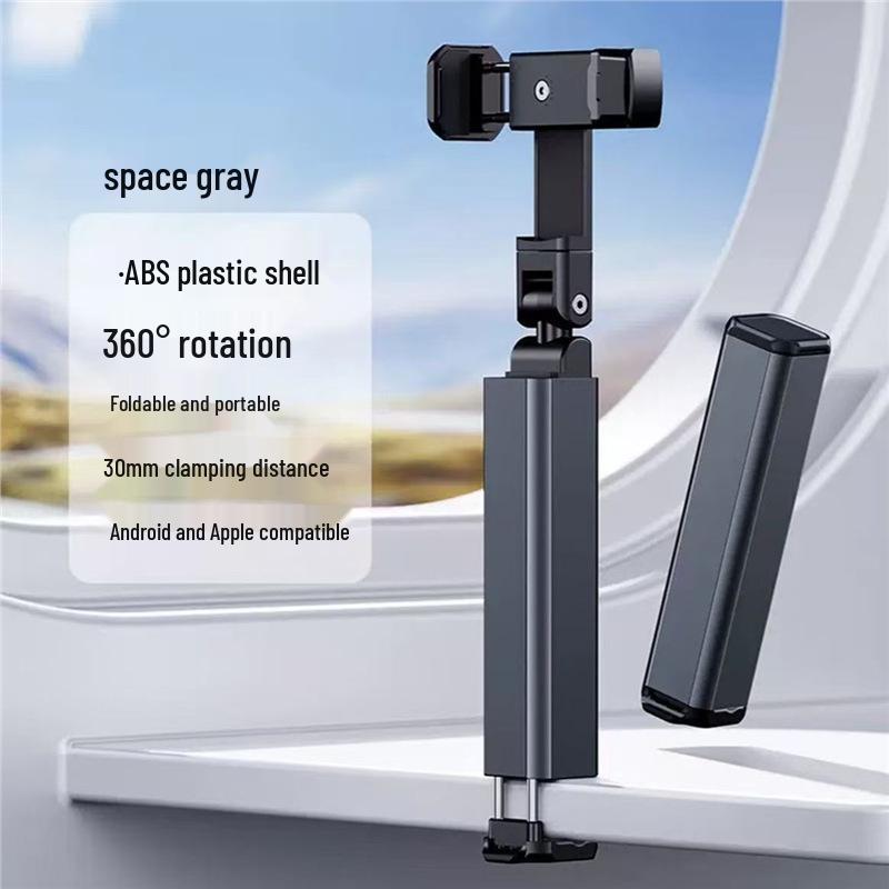 

Stable Travel Portable Phone Stand for Streaming, Photography, and Folding Magic Clip темно-сірий
