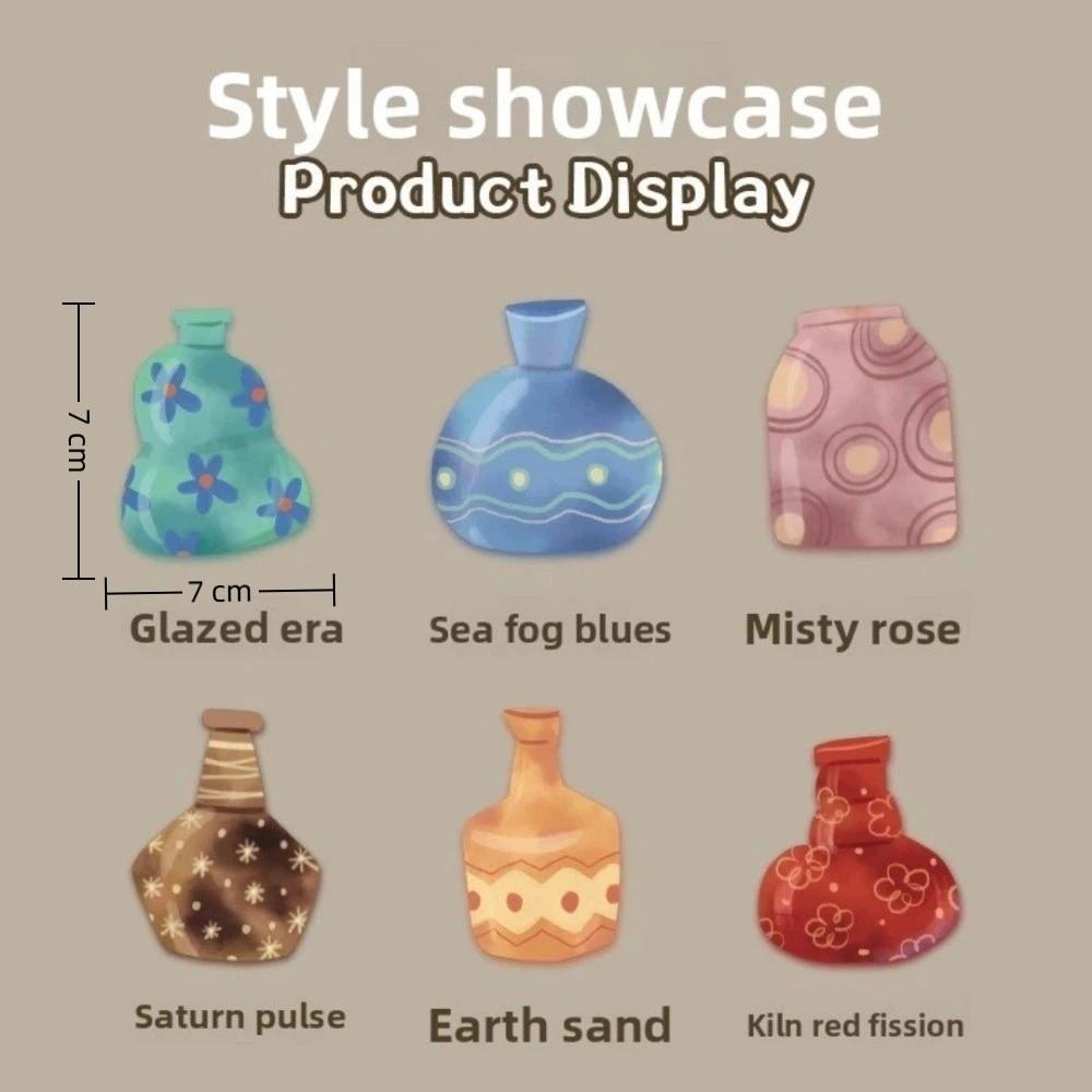 New Acrylic Refrigerator Magnet Magnetic Special-Shaped Fridge Magnets 3D Art Vase Series Flower Arrangement Stereo Decorative