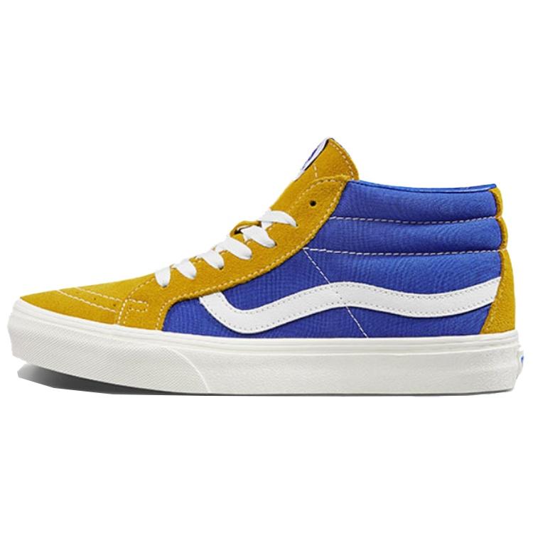 Vans SK8-Mid Yellow Blue Splicing Unisex Yellow Blue Men s VN0A391FTEU EU 35
