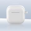 Custodia protettiva per Airpods 4 (2024) Custodia morbida in silicone per auricolari con clip per il trasporto, anti-caduta, antipolvere, facile da ricaricare, portatile, resistente alla polvere, auricolare
