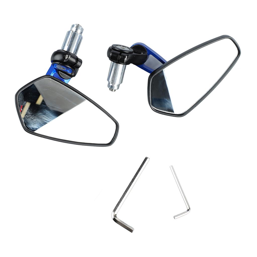 1 Pair Motorcycle Rear View Mirror 360 degrees Rotatable Glass Clear Handlebar Side Mirror