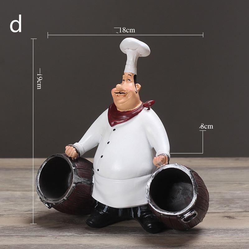 American Country Resin Creative Kitchen Restaurant Cake Shop Decoration Chef Character Craft Gift