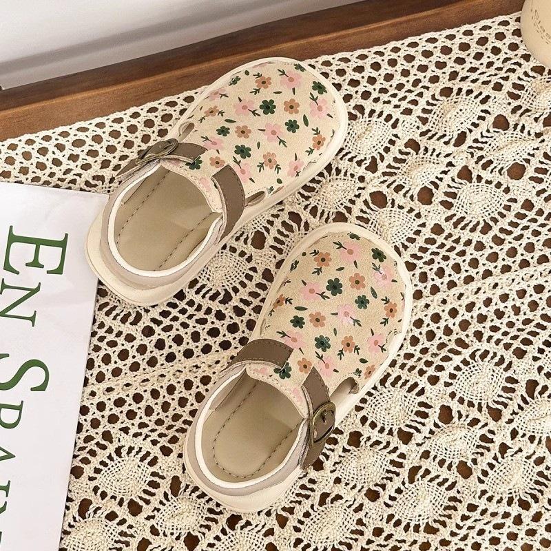 Girls  Retro Floral Summer Soft Sole Sandals - 2026 22