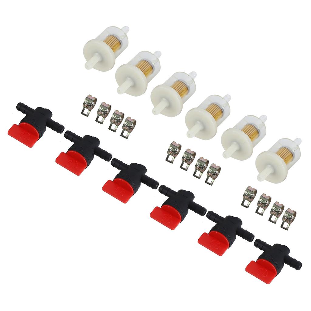 Carburetor Filter Cutoff Shut Off Valve Clamp Kit for Garden Brush Cutter Lawn Mower Accessories