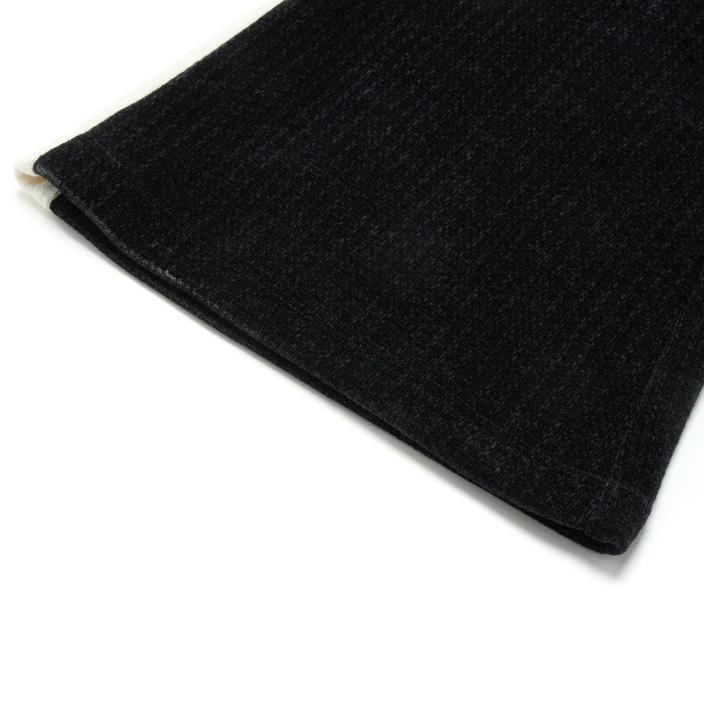 Li-Ning Sports Lifestyle Series Color Block Flared Slim Fit Knitted Sports Pants Women Bottoms Black Cream AKLU036-2