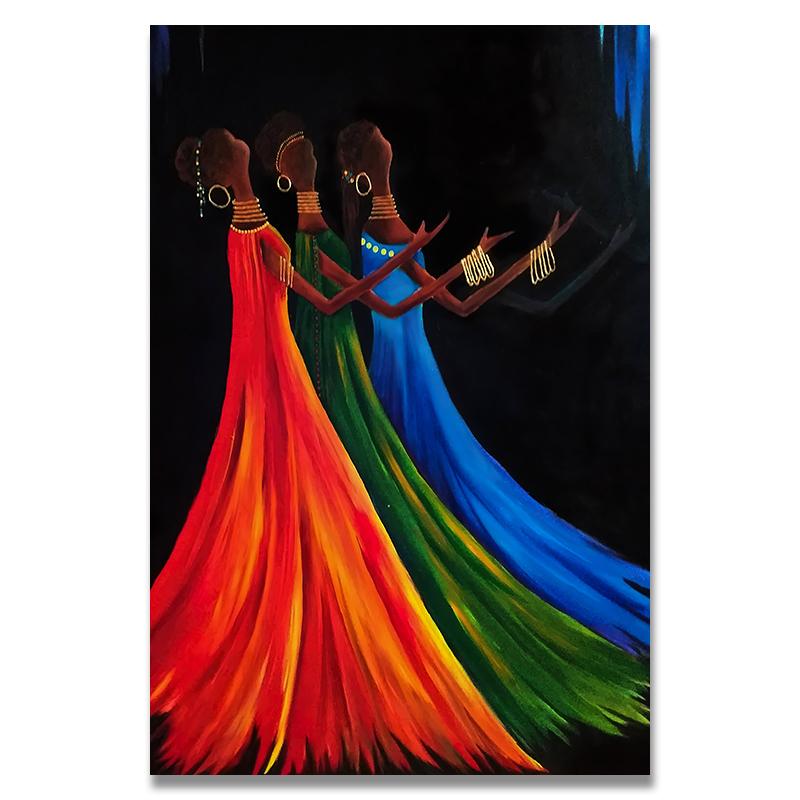 African Woman Classic Vintage Wall Art Canvas Painting Poster For Home Decor Posters And Prints Unframed Decorative Pictures