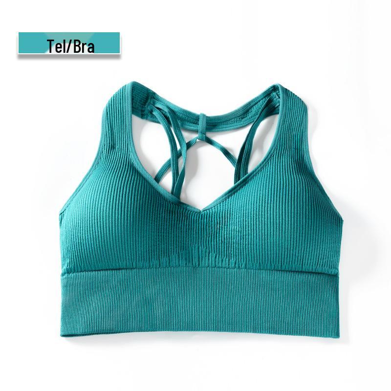 

Европейский и американский женский быстросохнущий дышащий рубчатый бесшовный спортивный бюстгальтер для йоги от NVGTN Small