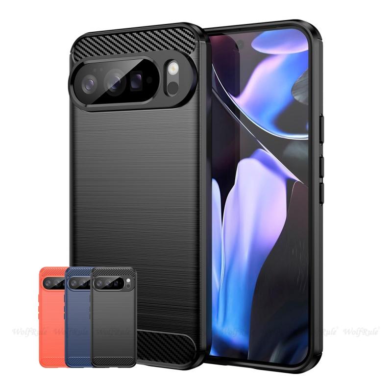 For Google Pixel 10 Pro Case Cover Pixel 10 Capas New Bumper Back Shockproof Soft TPU Carbon Fiber Fundas Google Pixel 10 Pro XL
