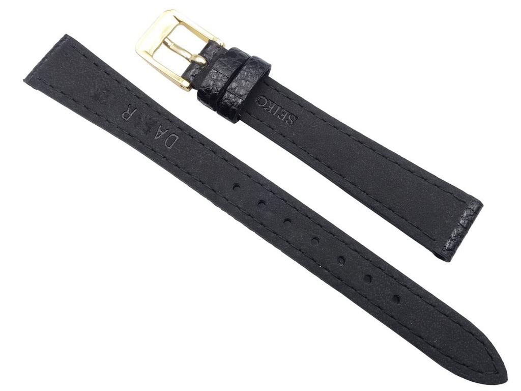 SEIKO Watch Band 12mm DAD9R Cowhide Shrink Black [Seiko] Women's