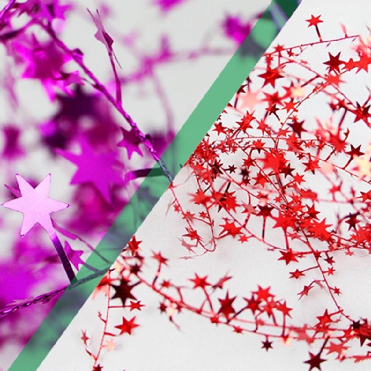 Colored Five-pointed Star Wreath Iron Wire for Home Party Window Wedding Decor