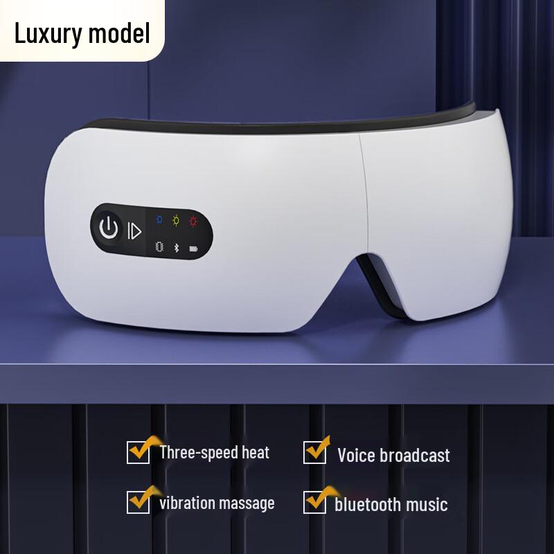 Smart Rechargeable Eye Massager with Heat and Bluetooth