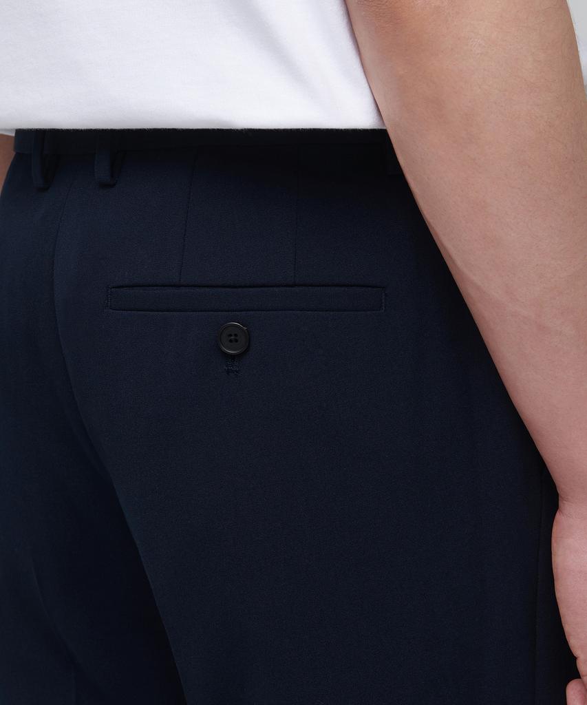 Musinsa Standard Lightweight Tapered Hidden Banding Crop Slacks [Navy]