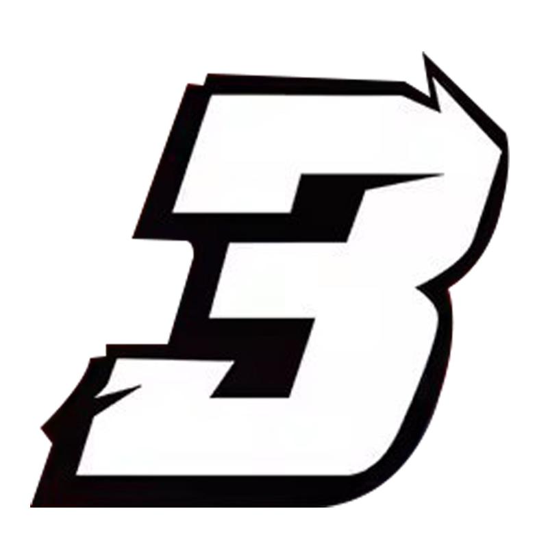 1PC Motorcycle Reflective Sticker,Helmet Decoration,Waterproof And Wear-Resistant,Arabic Numeral Sticker,Motorcycle Accessories