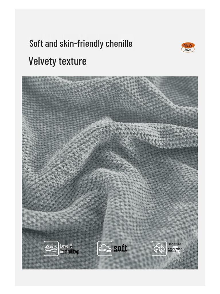 Chenille Luxury Arc Dining Chair Cover - Anti-Scratch and Universal Fit