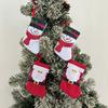 1PCS Christmas Gift Bags Hanging Fabric Pouches Velvet Snowman Sock Decorations for Home Indoor Christmas Tree Wall Decoration