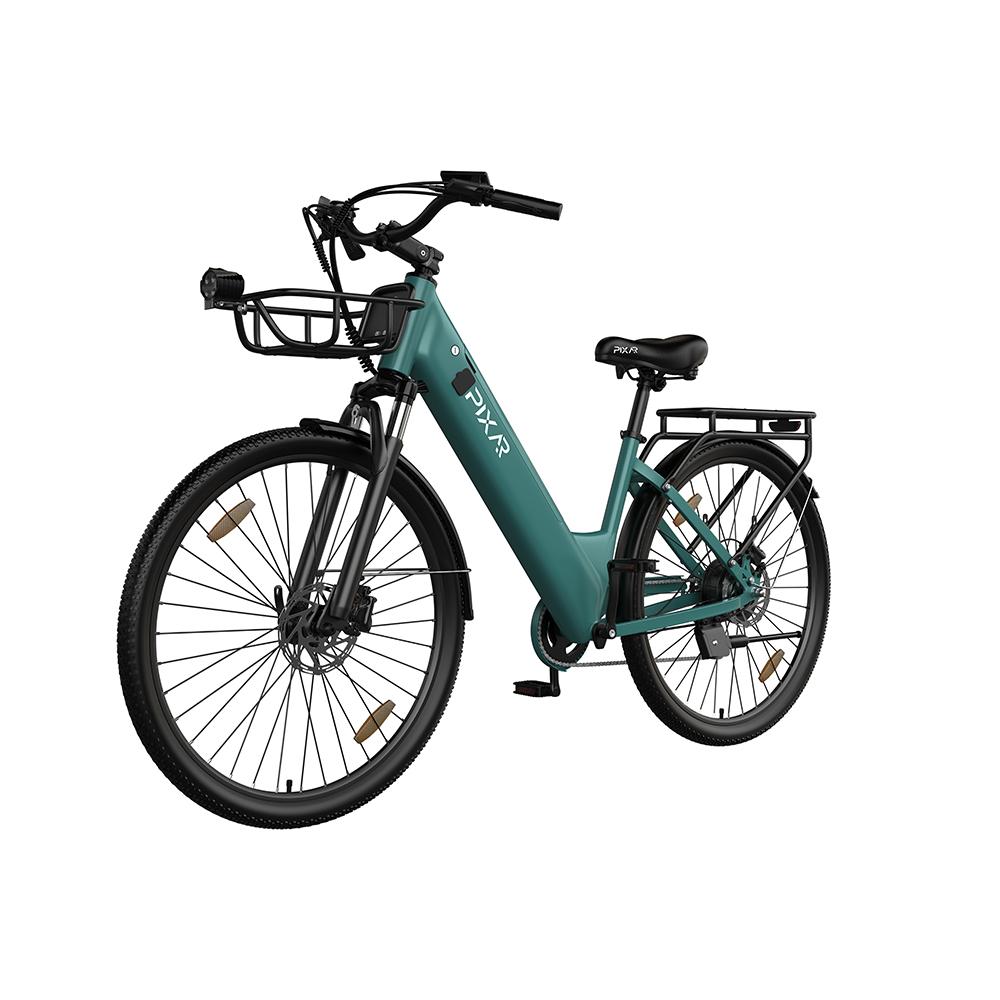 City Electric Bike PIXAR C1 PRO for Adults 250W Motor 36V 18AH  Battery SHIMANO 7-speed Long Range 60-80KM with Hydraulic Brakes E-Bike