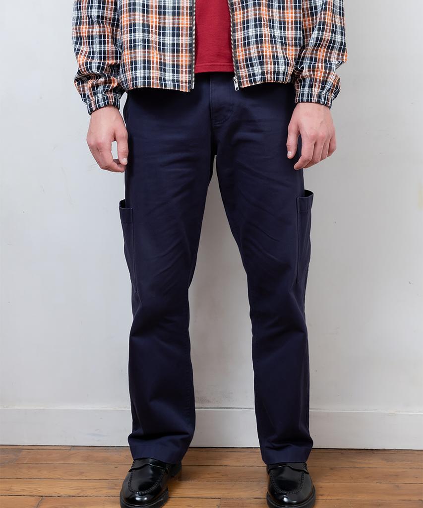 Pabeo Washed Cargo Pants (Purple Navy)