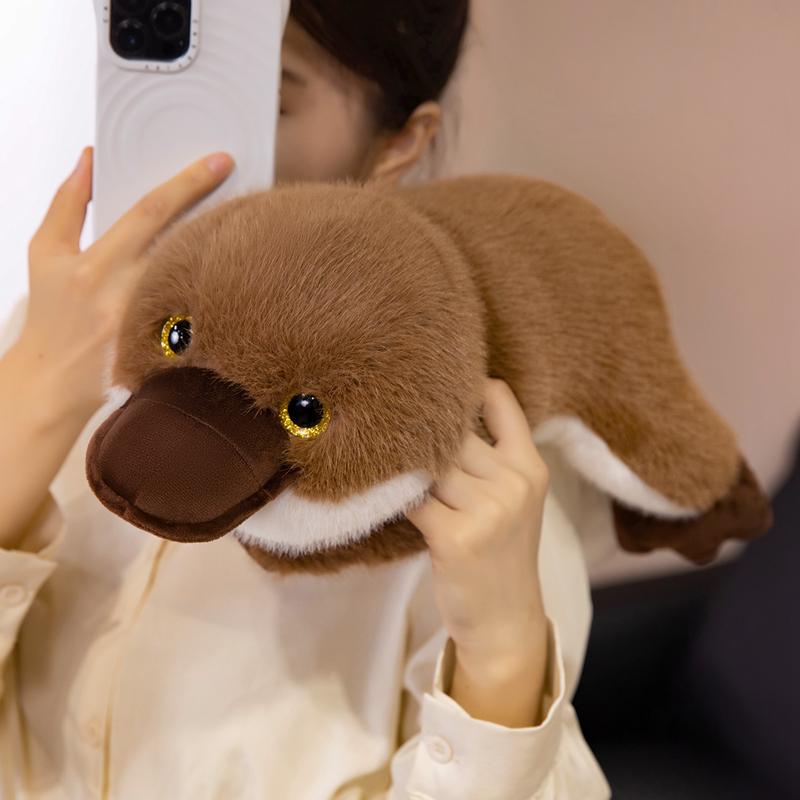 New Simulation Prone Position Platypus Duckbill Penguin Plush Animals Toys Pillow Super Soft Dolls Birthday Gifts Home Decor