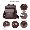 New Men Crossbody Shoulder Bags Waterproof Vintage Men Handbags Large Capacity Pu Leather Bag Man Messenger Bags Tote Bag